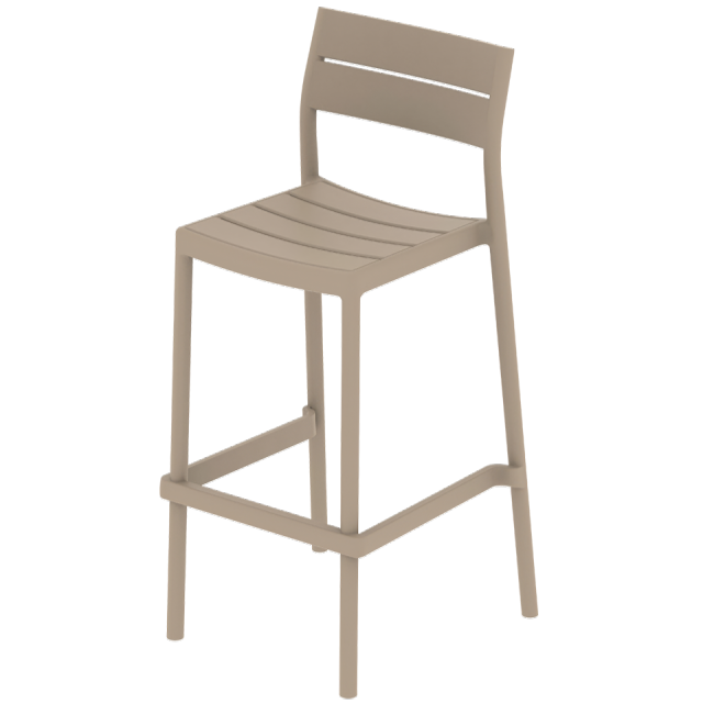 Krzesło outdoorowe Capri Bar beżowe - widok og&oacute;lny