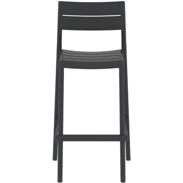 Krzesło barowe outdoorowe Cacpri Bar czarne - przód