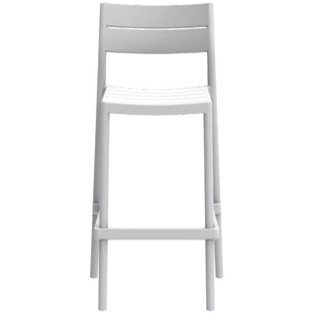 Krzesło barowe outdoorowe Capri Bar popielate - prz&oacute;d