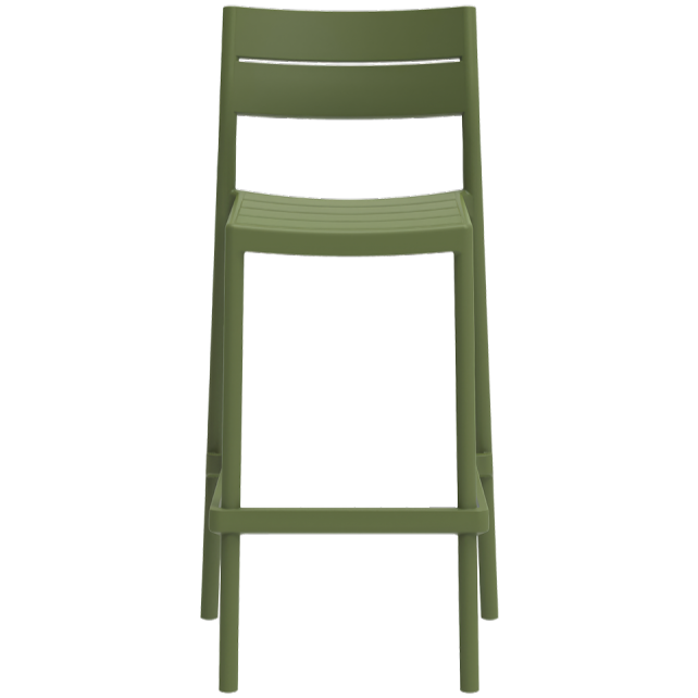 Krzesło outdoorowe barowe Capri Bar zielone - przód