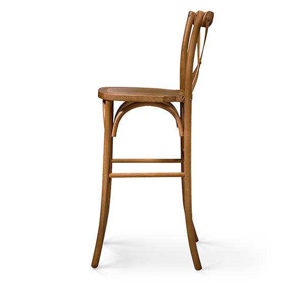 Cross Back Wood ciemny rustykalny bok