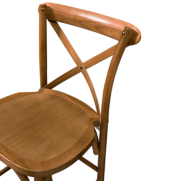 Cross Back Wood ciemny rustykalny detal