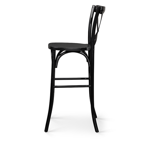 Cross Back Wood Bar czarny bok