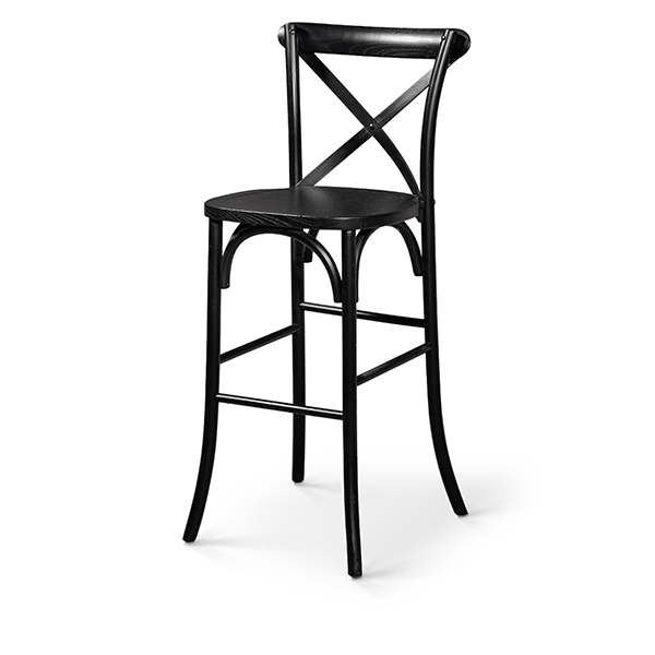 Cross Back Wood Bar czarny izo