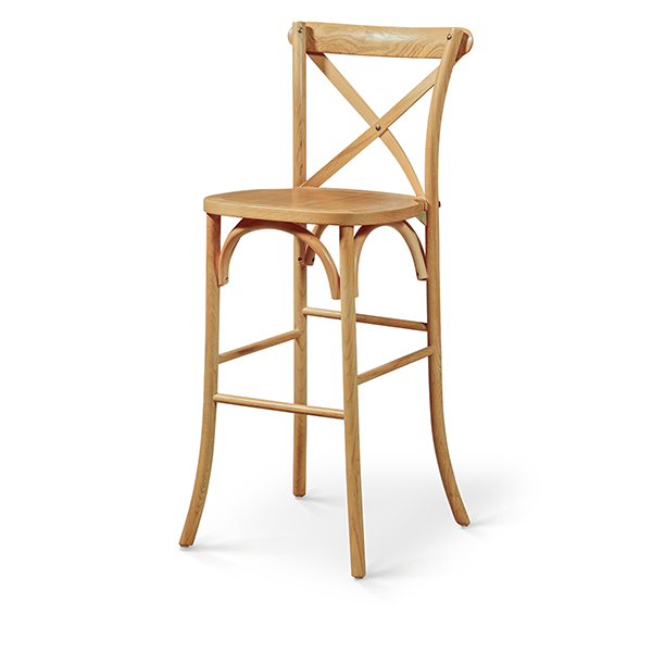 Cross Back Wood Bar jasny dab izo