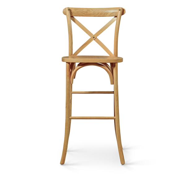 Cross Back Wood Bar jasny dąb przod