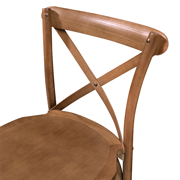 Cross Back Wood Bar jasny rustykalny detal