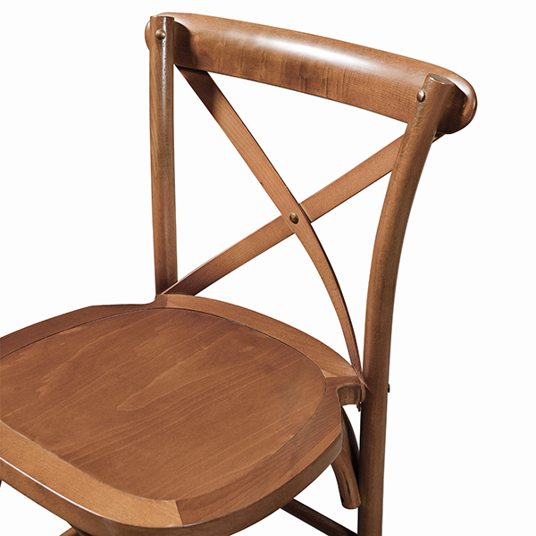 Cross Back Wood Bar orzech detal