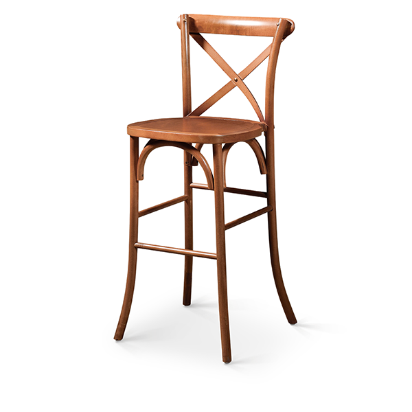 Cross Back Wood bar orzech izo