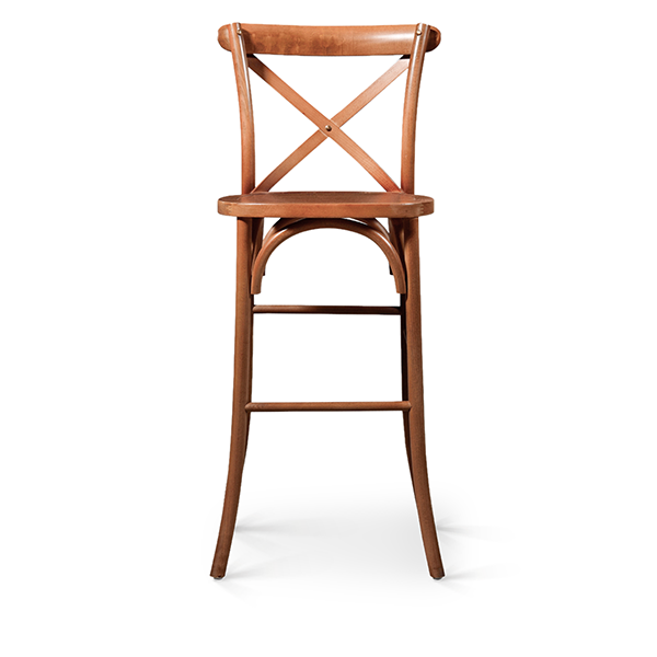 Cross Back Wood Bar orzech przod