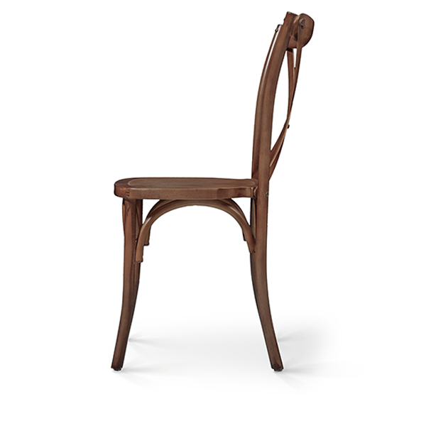 Cross Back Wood orzech bok