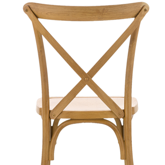 Krzesło Cross-Back Polywood naturalne - tył oparcia