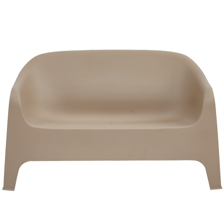 Ławka outdoorowa plastikowa Duna Bench beżowa - prz&oacute;d