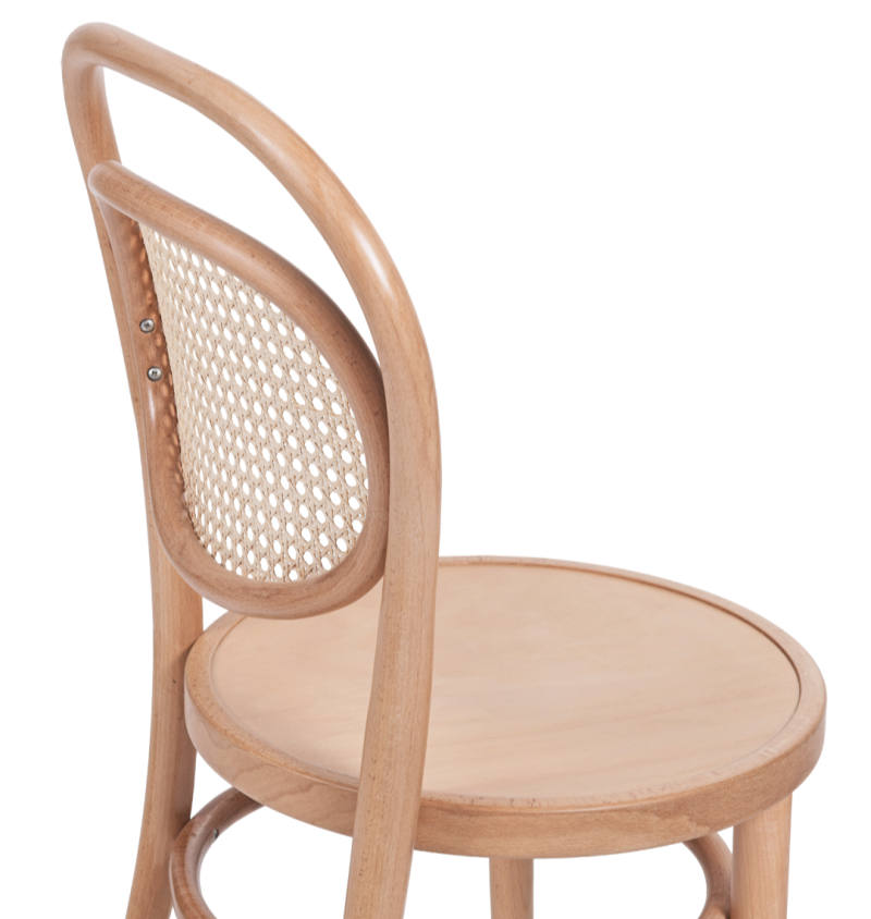 Krzesło drewniane gięte Ellipse naturalny - tył, szczeg&oacute;ły konstrukcji