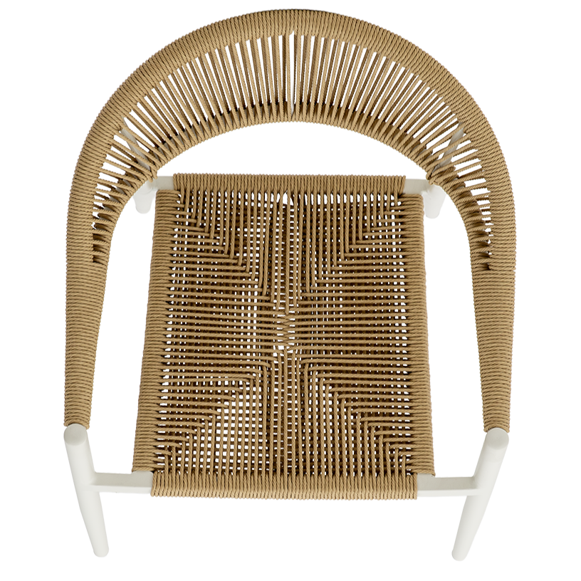 Krzesło technorattanowe Emilio beżowe - siedzisko