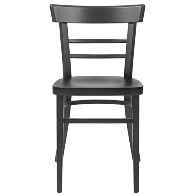 Krzesło gięte drewniane Epic czarne - prz&oacute;d