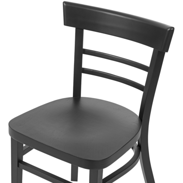 Krzesło gięte drewniane Epic czarne - siedzisko i oparcie