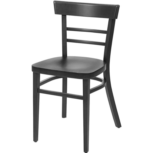 Krzesło gięte drewniane Epic czarne - widok og&oacute;lny