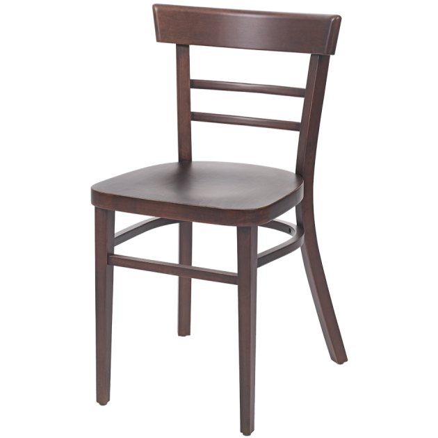 Krzesło gięte drewniane Epic orzech - widok og&oacute;lny