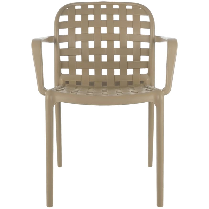 Krzesło outdoorowe Filo beżowe - prz&oacute;d