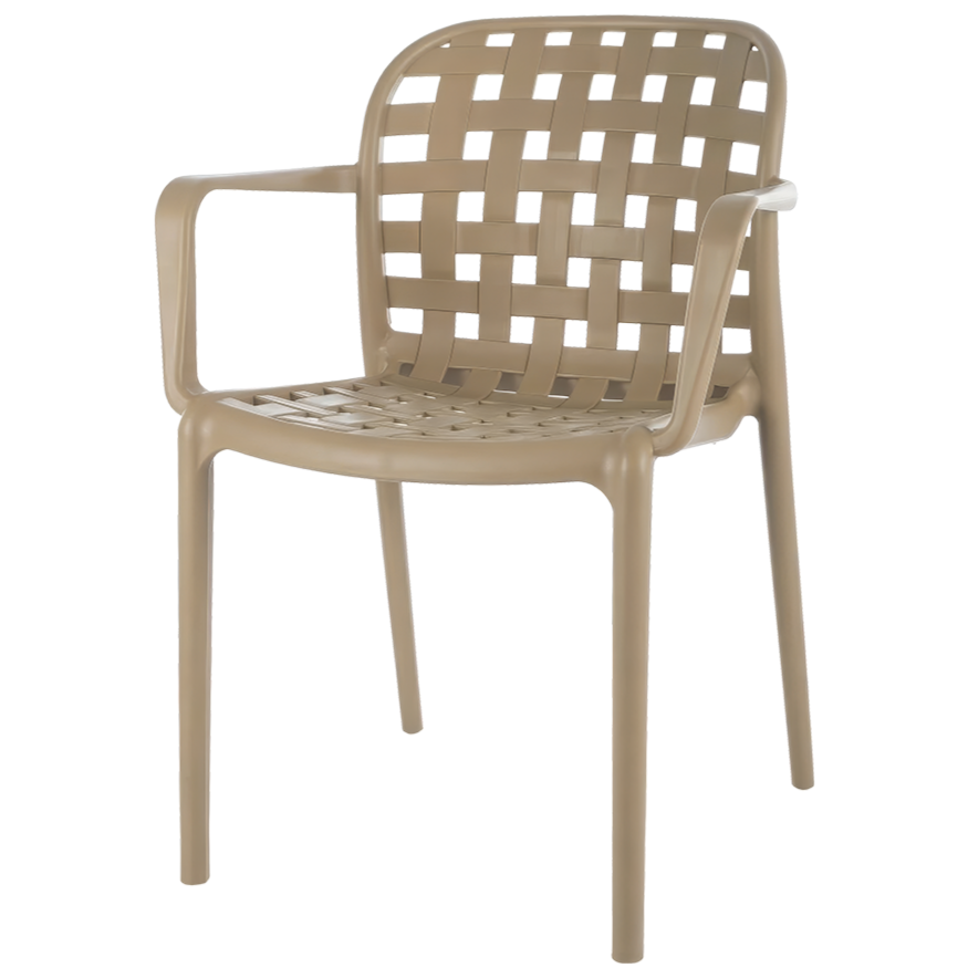 Krzesło outdoorowe Filo beżowe - widok og&oacute;lny