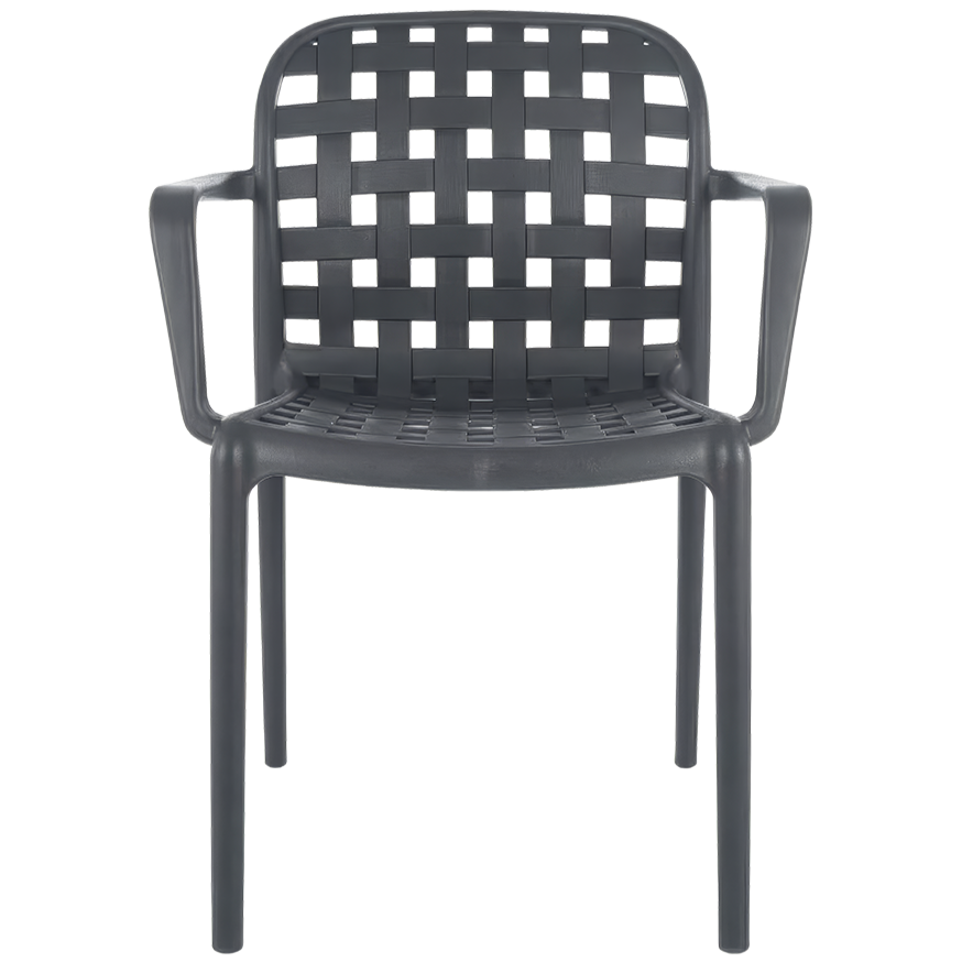 Krzesło outdoorowe Filo czarne - prz&oacute;d