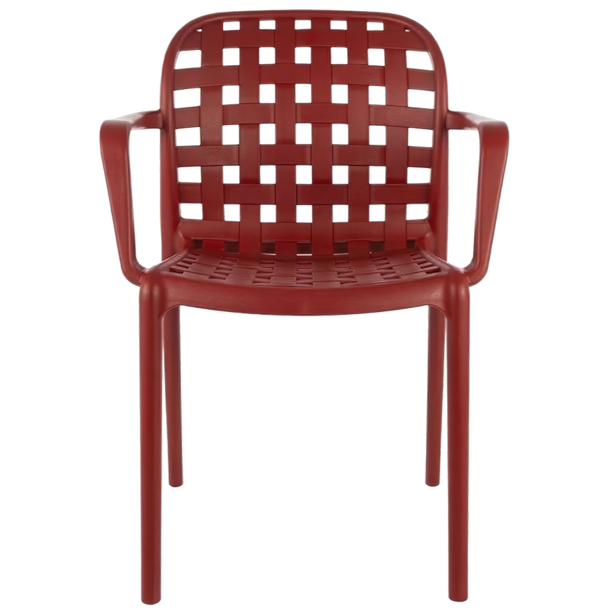 Krzesło outdoorowe Filo czerwone - prz&oacute;d