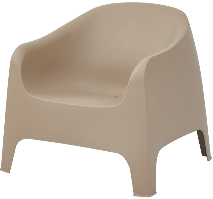 Krzesło outdoorowe Duna beżowe - widok izo