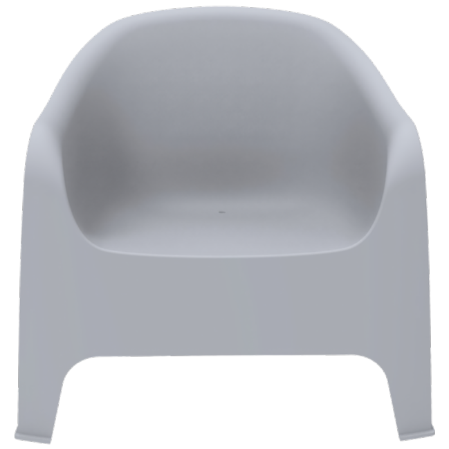 Krzesło outdoorowe Duna jasnoszare - prz&oacute;d