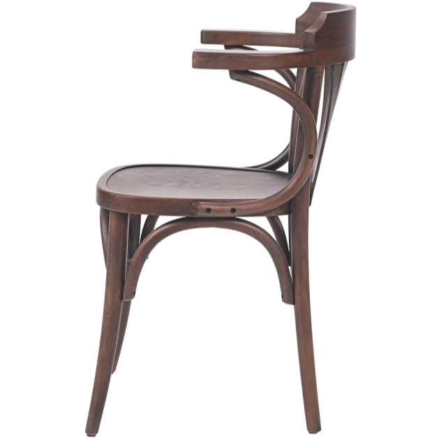 Krzesło gięte Legend Arm orzechowe - bok