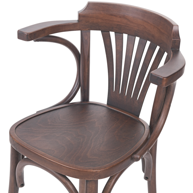 Krzesło gięte Legend Arm orzechowe - siedzisko i oparcie