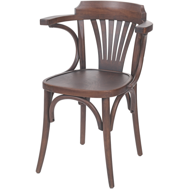 Krzesło gięte Legend Arm orzechowe - widok og&oacute;lny