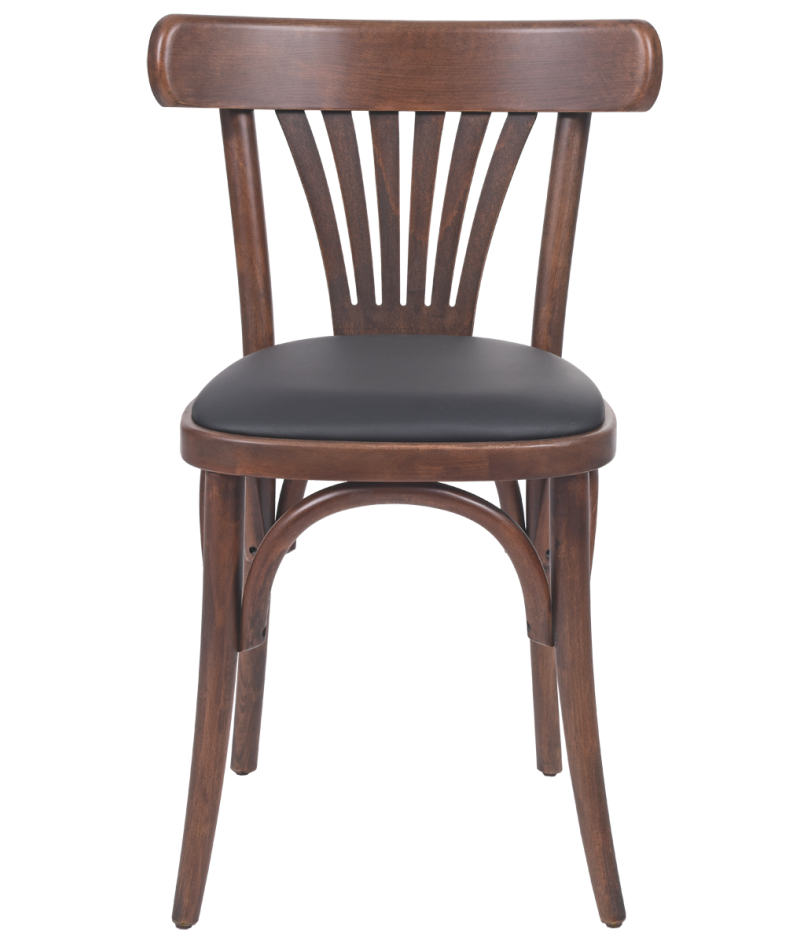 Krzesło gięte Legend tapicerowane z siedziskiem z ekosk&oacute;ry - prz&oacute;d