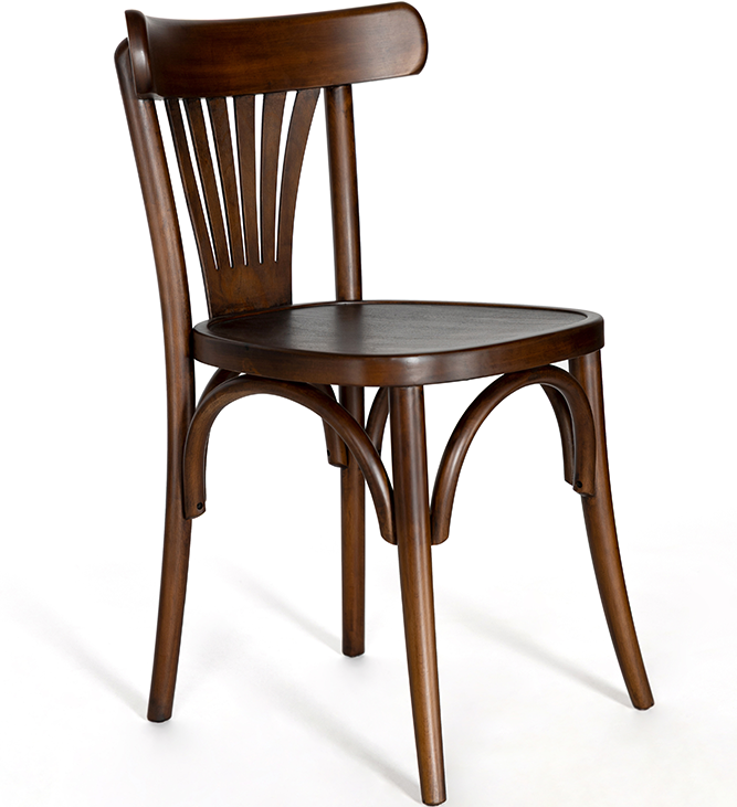 Krzesło gięte drewniane Legend w kolorze orzechowym - widok og&oacute;lny