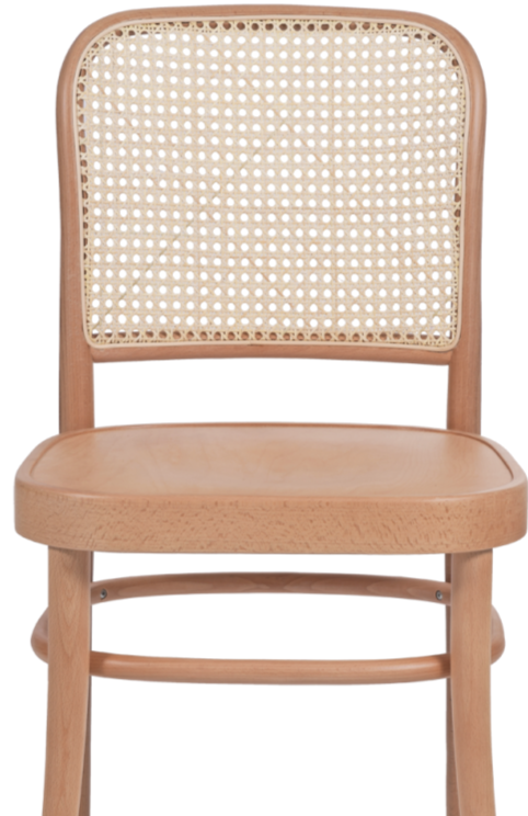 Krzesło gięte drewniane Loomi 811 rattan w kolorze neutralnym - prz&oacute;d