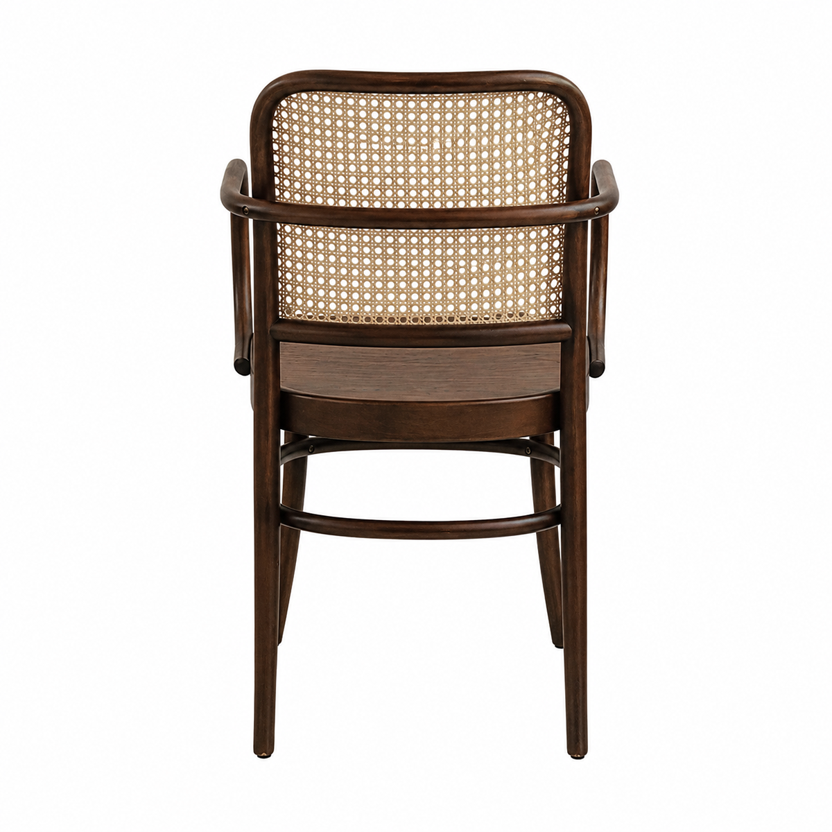 Krzesło Loomi 811 Arm rattan orzech - tył