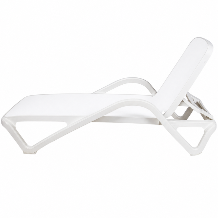 Leżak basenowy Marina biały - bok