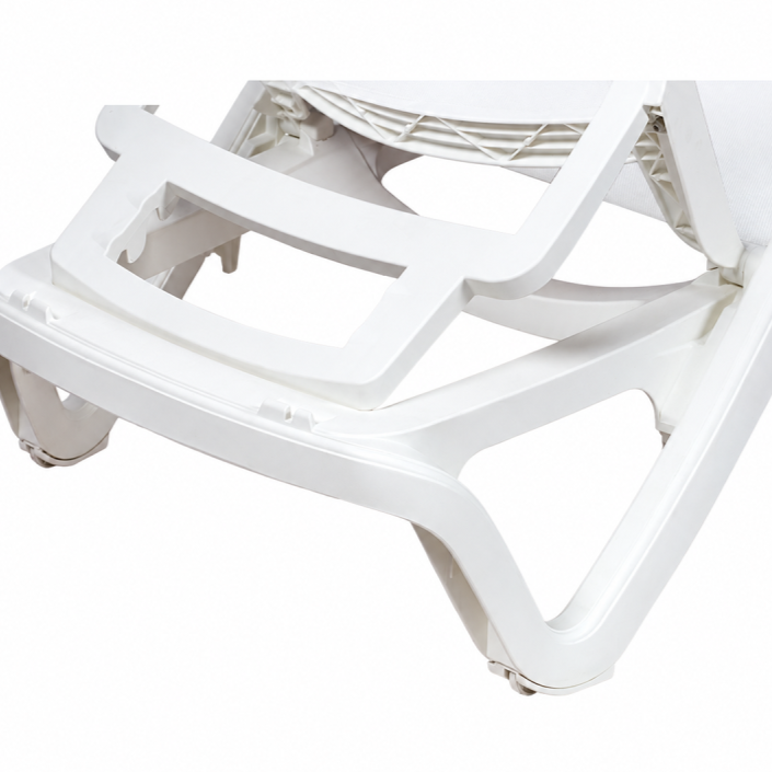 Leżak basenowy Marina biały - system składania