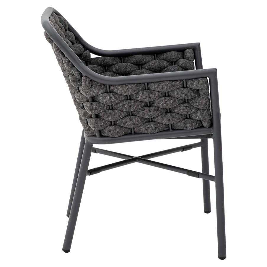 Krzesło outdoorowe Massimo antracytowe - bok