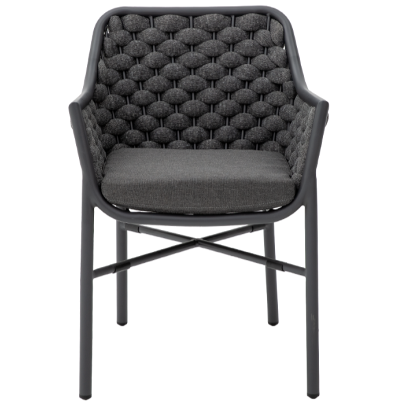 Krzesło outdoorowe Massimo antracytowe - prz&oacute;d