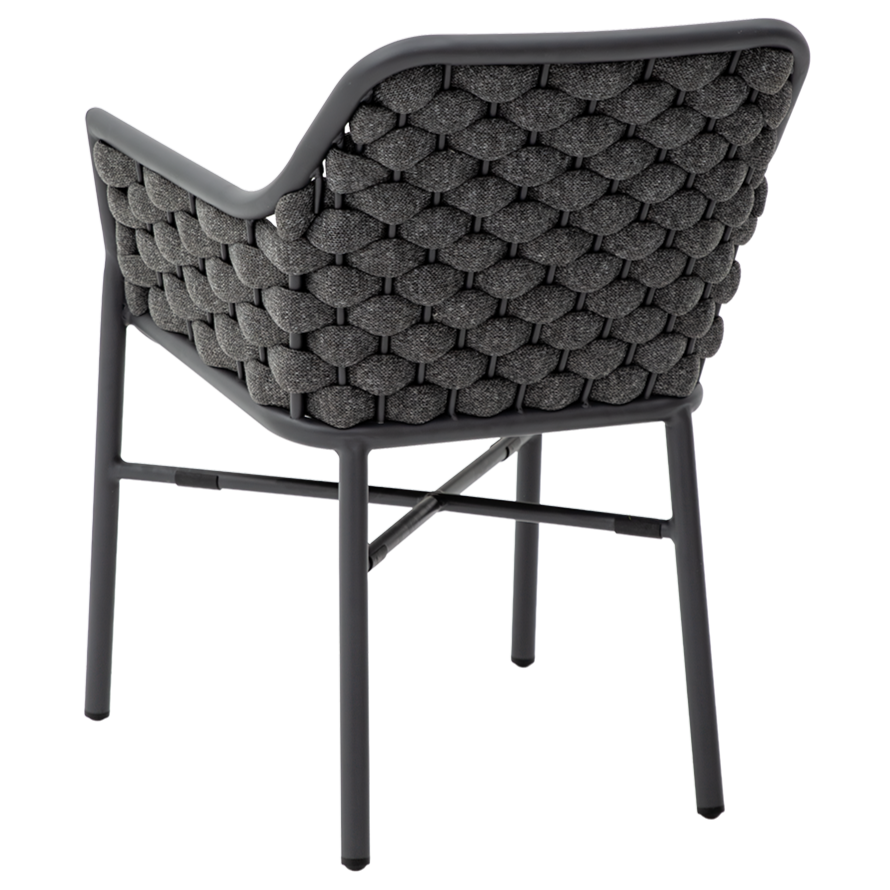 Krzesło outdoorowe Massimo antracytowe - widok og&oacute;lny od tyłu
