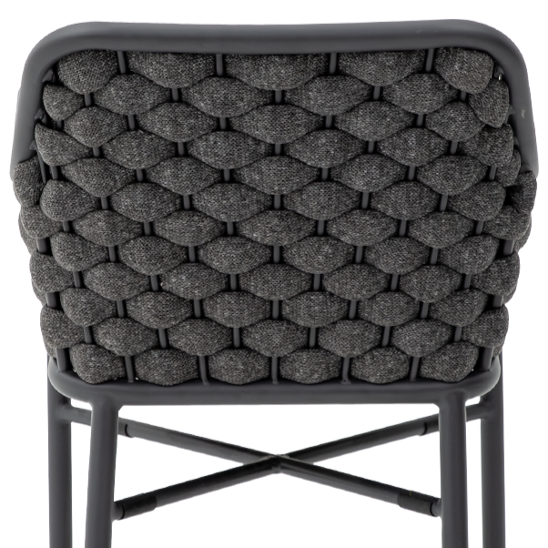 Krzesło outdoorowe Massimo antracytowe - tył oparcia