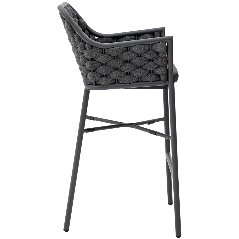 Krzesło outdoorowe Massimo Bar antracytowe - bok