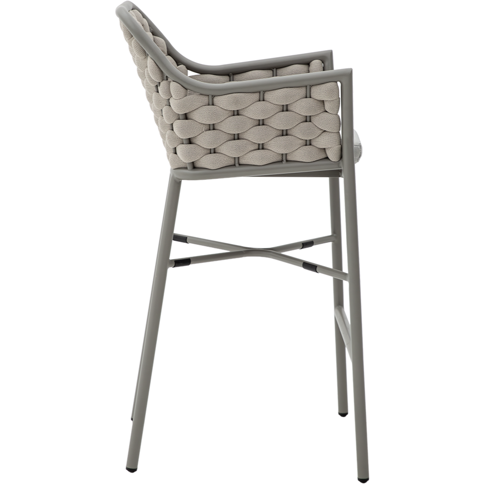 Krzesło outdoorowe Massimo Bar jasnobeżowe - bok