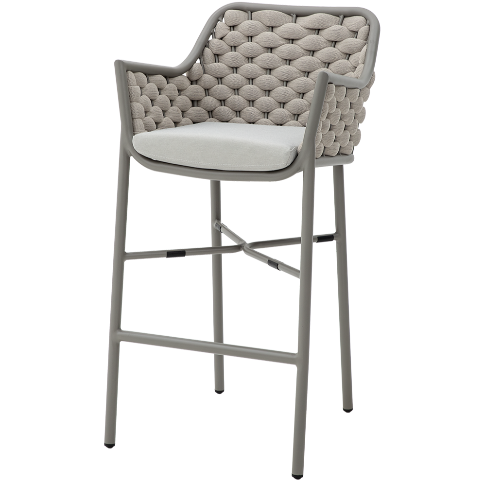 Krzesło outdoorowe Massimo Bar jasnobeżowe - widok izometryczny