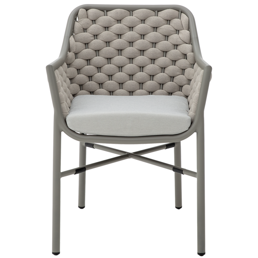 Krzesło outdoorowe Massimo jasnobeżowe - przód