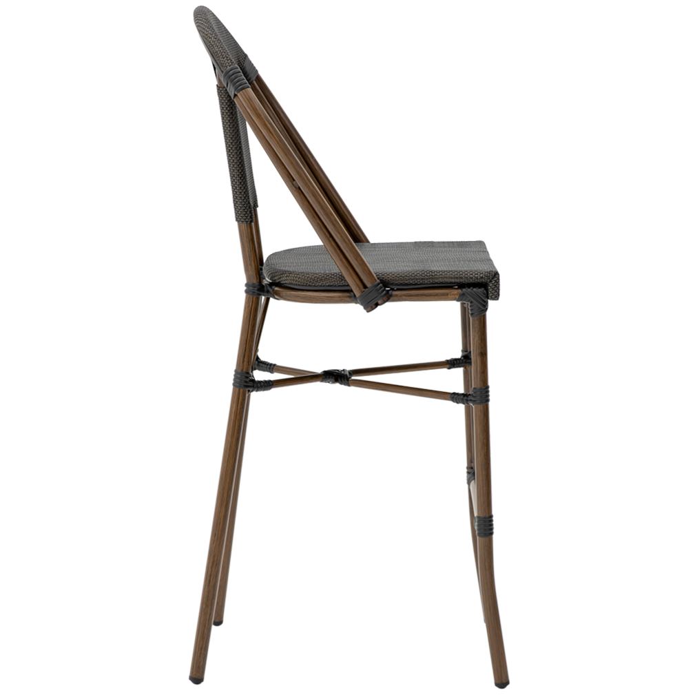 Krzesło Matteo Bar ciemny antracyt - bok