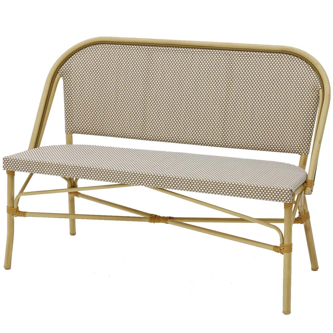 Ławka technorattanowa Matteo Bench brązowo-beżowa - izo