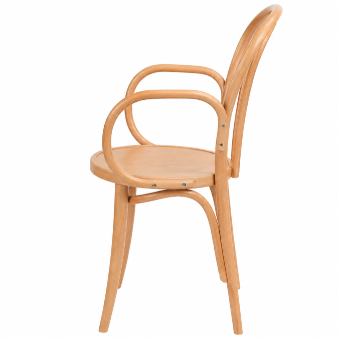 Krzesło gięte drewniane Monet 18 Arm naturalne - bok