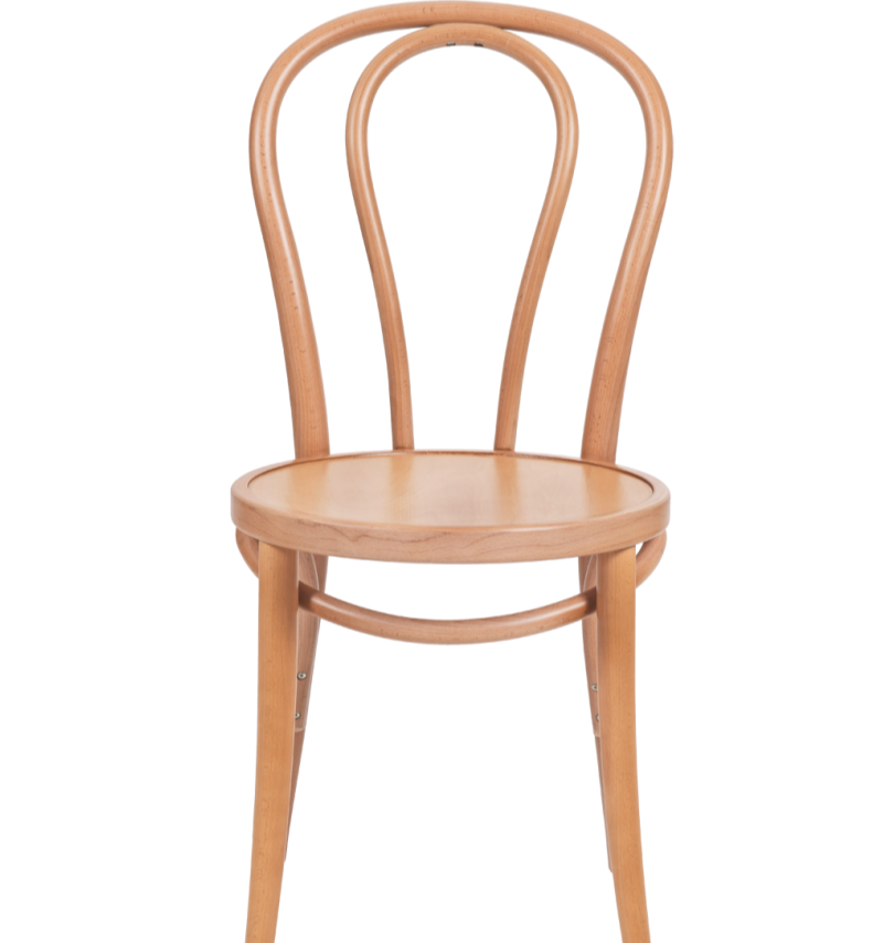 Krzesło drewniane gięte Monet 18 naturalny - prz&oacute;d